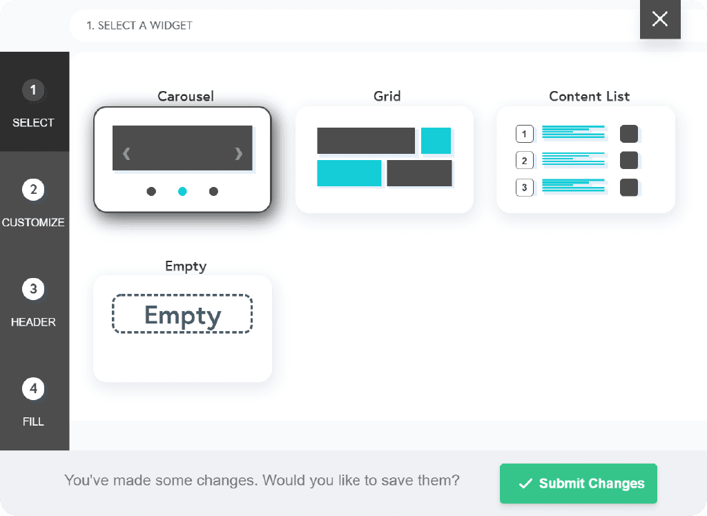 web editor flexible layout example